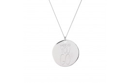 Sautoir Médaille ' Wherever You Go ' - Argent