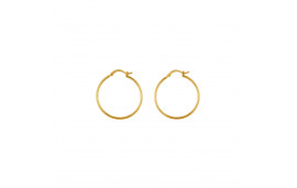 Orecchini Creoli Lisci Placcati Oro - 30 mm