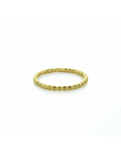 Numéro 10 - Anello con cerchio martellato