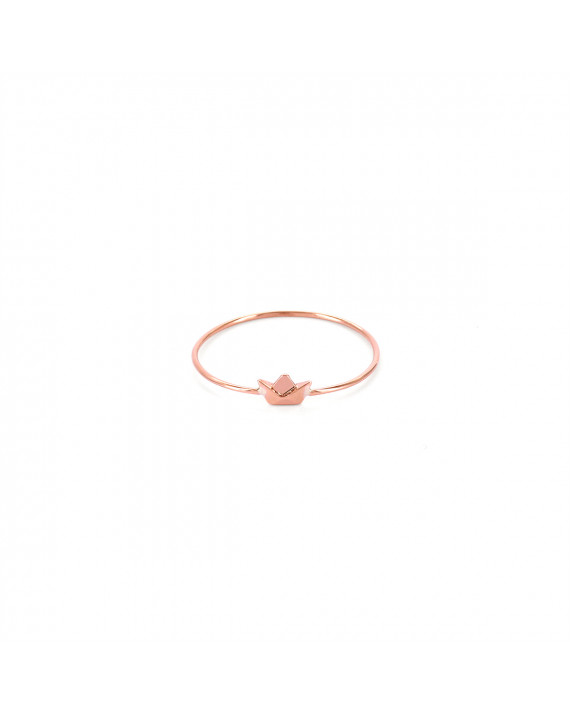 Bague Fine Bateau - Or rose 14 carats | Origami Jewellery