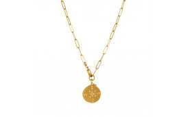 Sautoir Falcon Médaille Star - Zirconiums blancs | Hanka_ïn