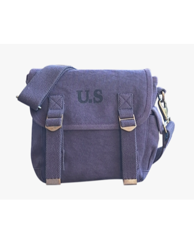 Petit sac besace en toile bleu astral classique