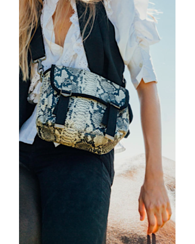 Petit cuir python besace élégante et originale